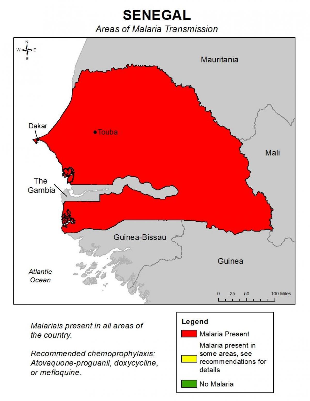 ramani ya Senegal malaria