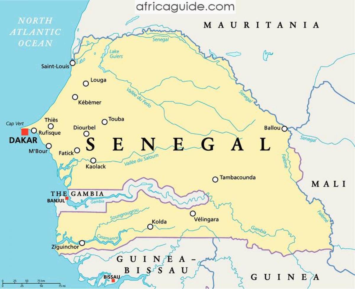 Senegal mto kusini ramani