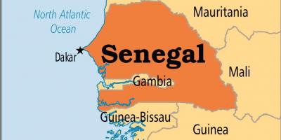 Senegal kwenye ramani ya dunia